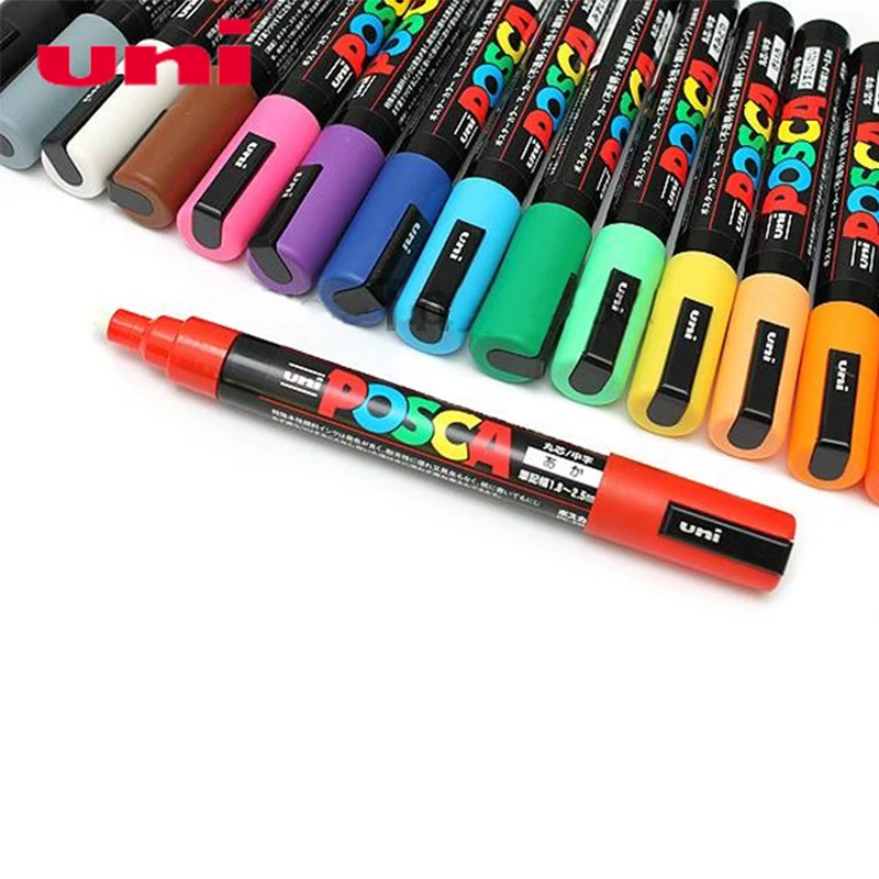 8 шт./лот Uni Posca PC-5M Краска Маркер-тонкий Tip-1.8mm-2.5mm