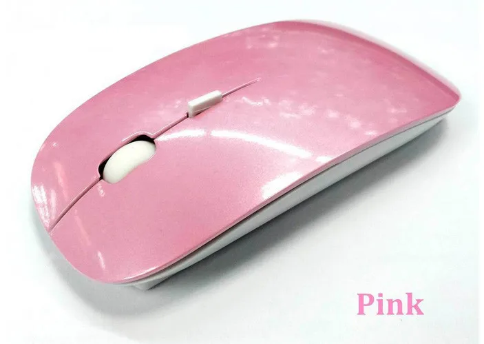 Тонкая и гладкая Портативная оптическая беспроводная мышь 2 4 ГГц с USB-приемником