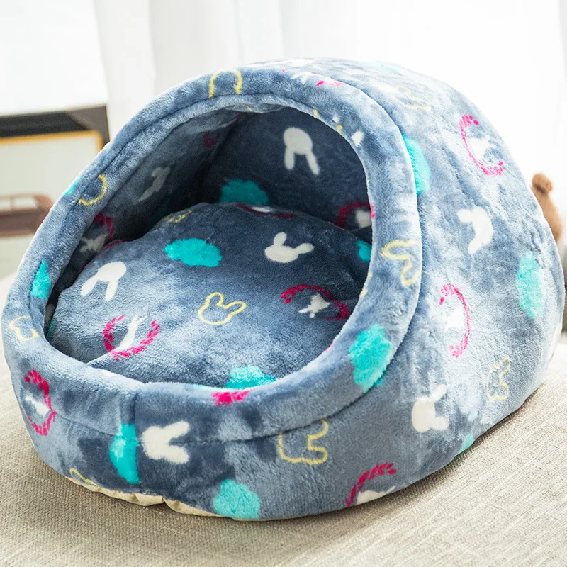 Домашние милые домашние тапочки для домашних животных теплая кровать собак