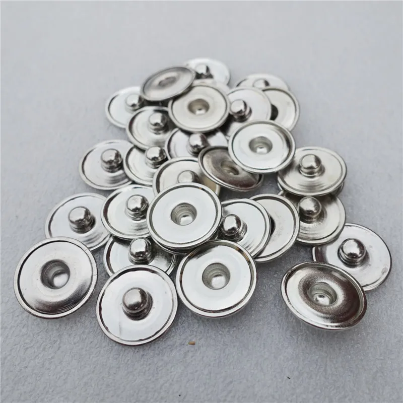 Модная латунная защелкивающаяся Кнопка 18 мм плоская сменная основа аксессуары