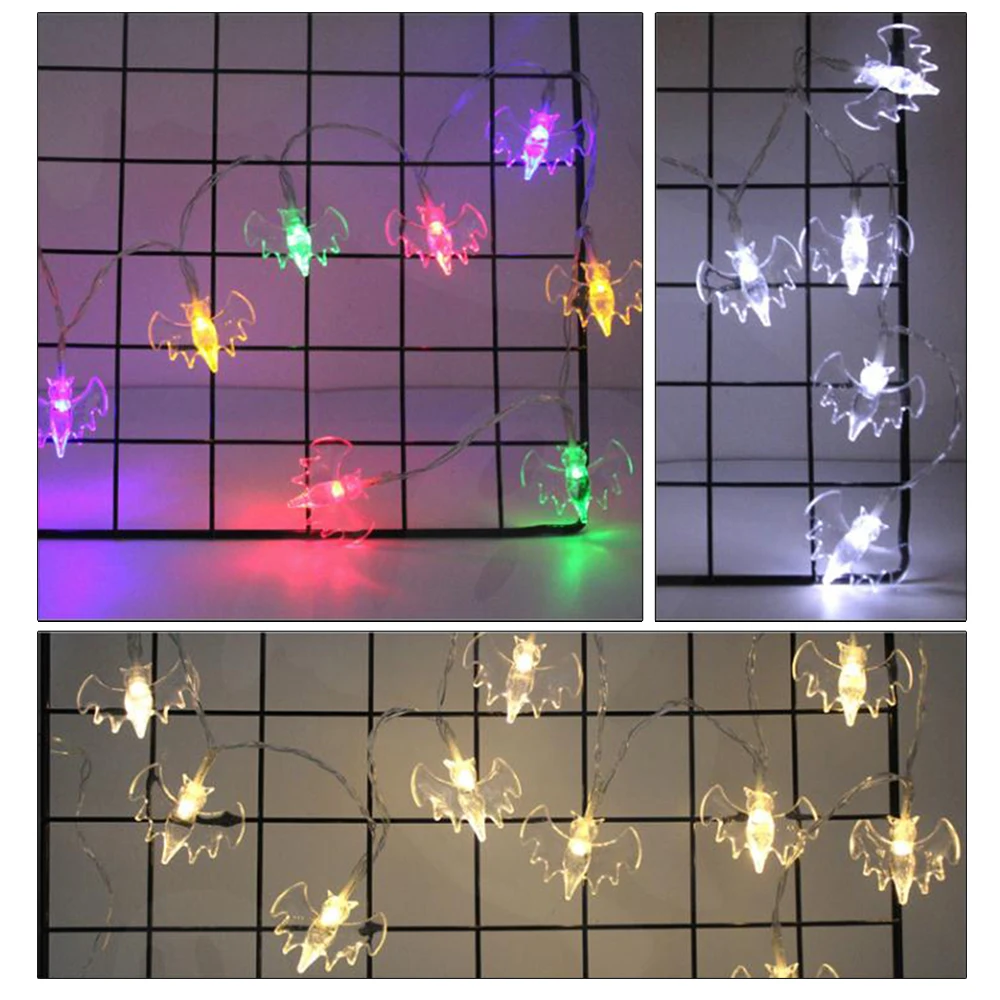 

Halloween Props Decorative Light 10 LED Light Strings Bat Spider Shaped Fairy Lights For Featival Christmas Party HL