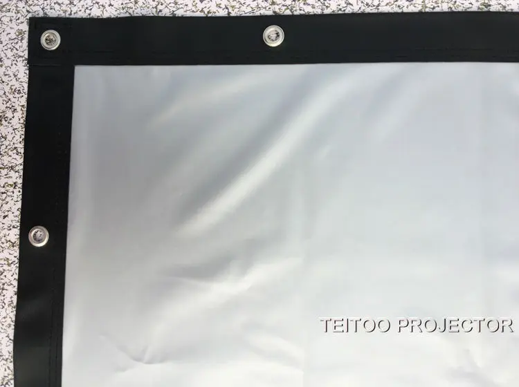 Портативный складной металлический серебристый фронтальный проекционный экран