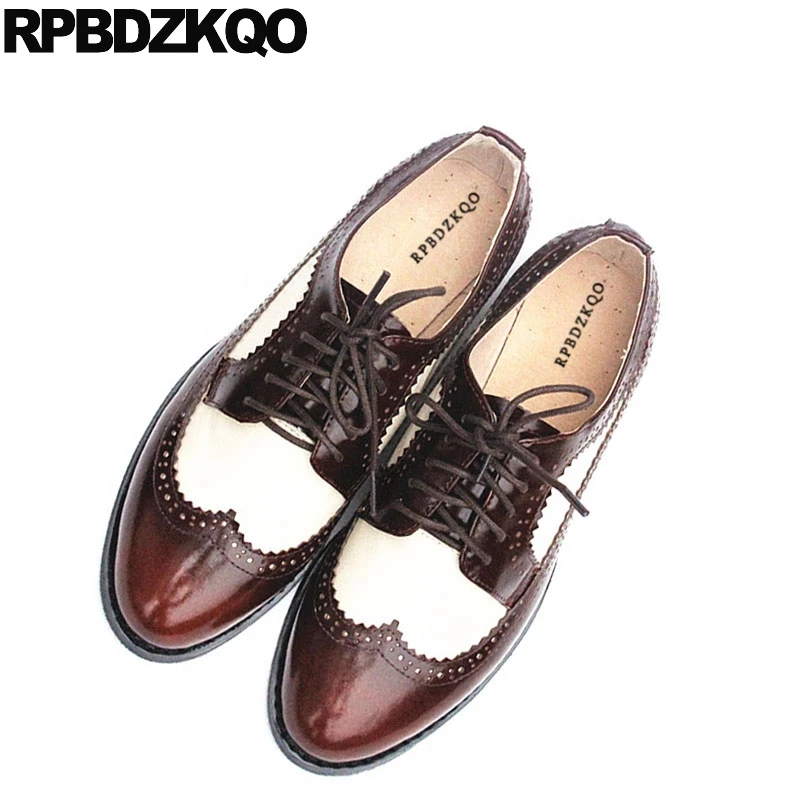 Британский стиль Размеры 42 большой плоские 11 из натуральной кожи Обувь с