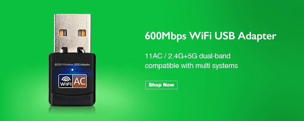 WiFi USB антенный адаптер AC600Mbps беспроводной WiFi адаптер 600M 2,4G 5GHz Двухдиапазонная Wifi сетевая карта 802.11a/b/g/n Прямая поставка