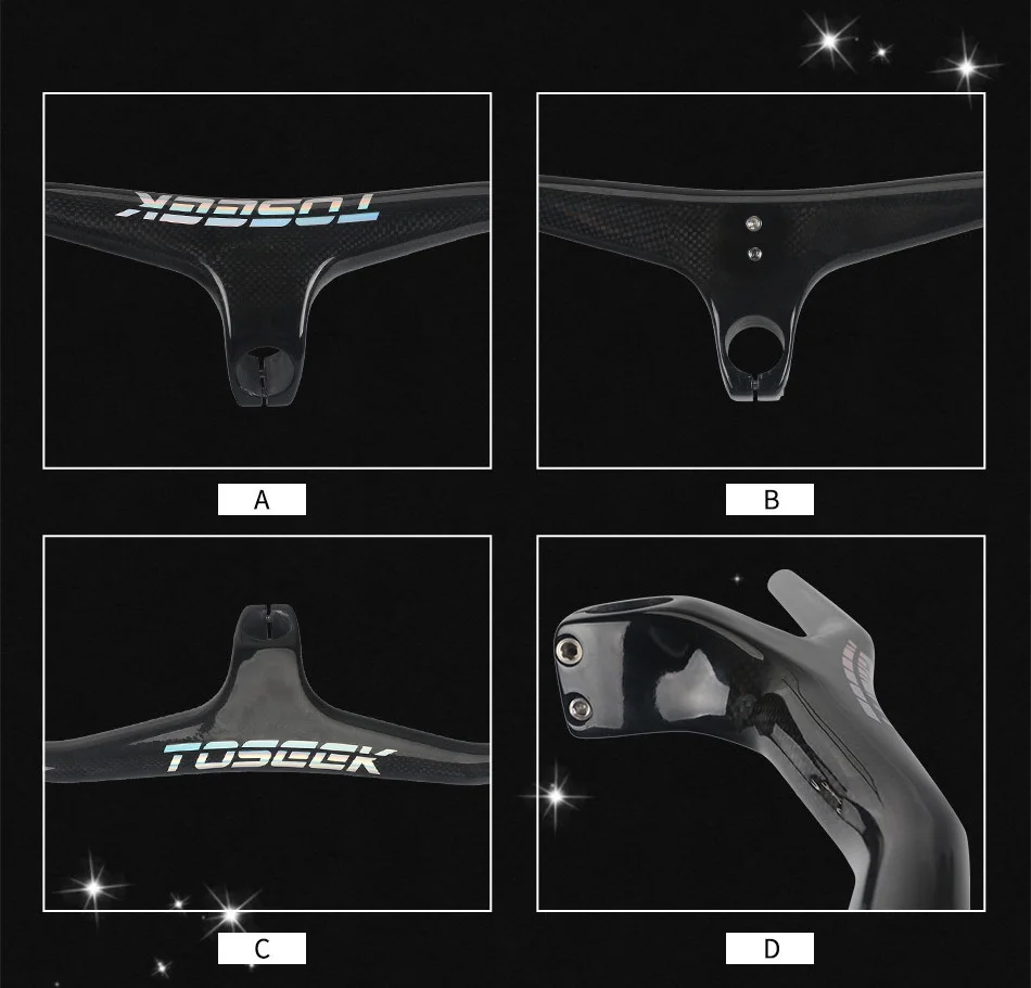 Стойка велосипеда Mtb-17 первая степень-образное руководство интегрировано с Haste 3 K Mtb черное углеродное руководство 600-800/80-110 мм