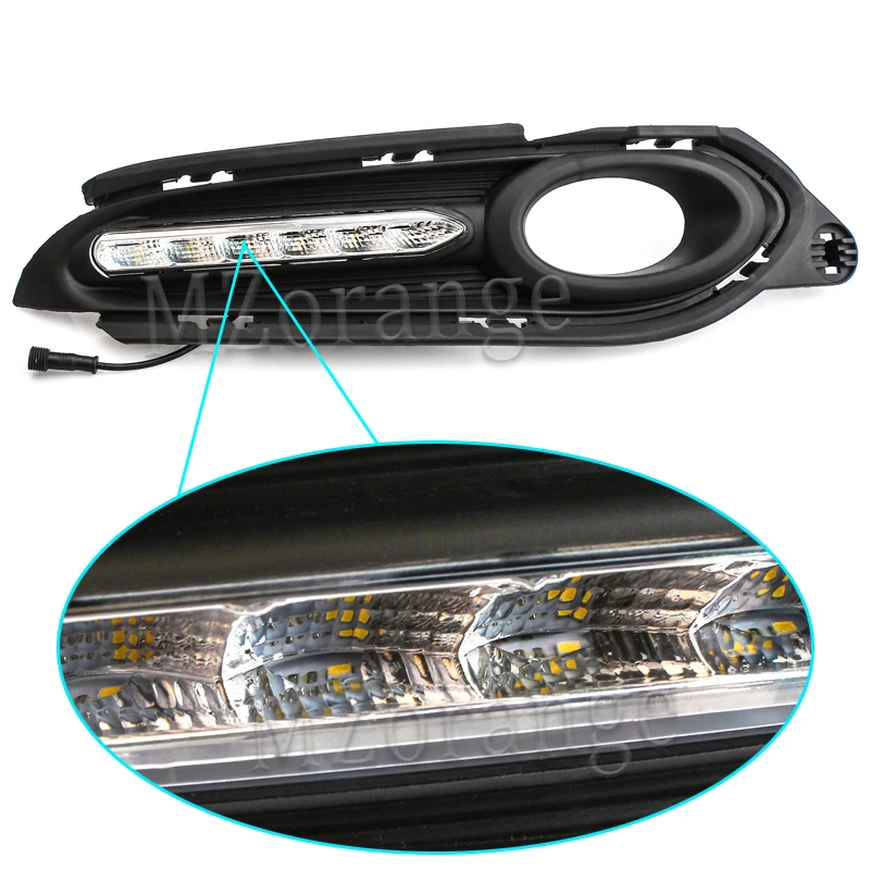 MZORANGE 1 комплект 6LED DRL для Honda HR-V HRV vezel дневные ходовые огни Противотуманные фары крышка 12 В дневного света автомобиля-Стайлинг