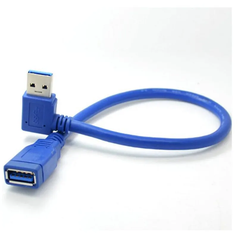 LBSC 30 см 1FT USB 3 0 A штекер к гнезду под прямым углом Удлинительный кабель|usb male female