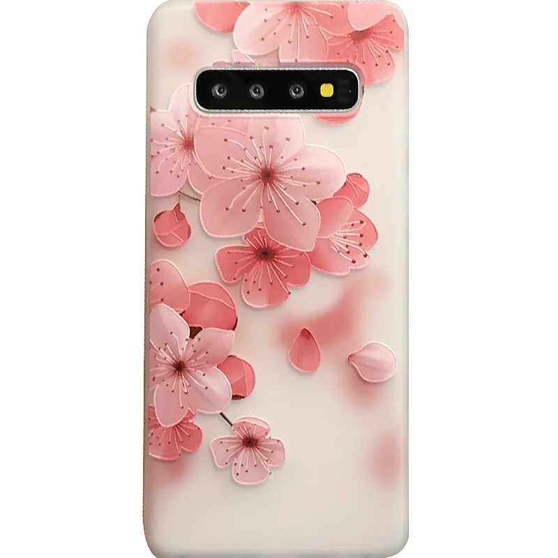 YHBB чехол S для samsung Note 8 9 чехол s рельефный чехол для телефона с цветами для samsung Galaxy S8 S9 S10 Plus Мягкий чехол с бабочкой из мультфильма