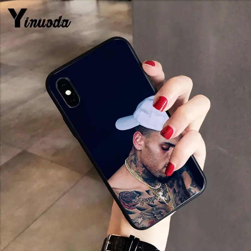 Популярный чехол для телефона из ТПУ с рисунком Криса коричневого Breezy iphone 12 8 7 6 6S