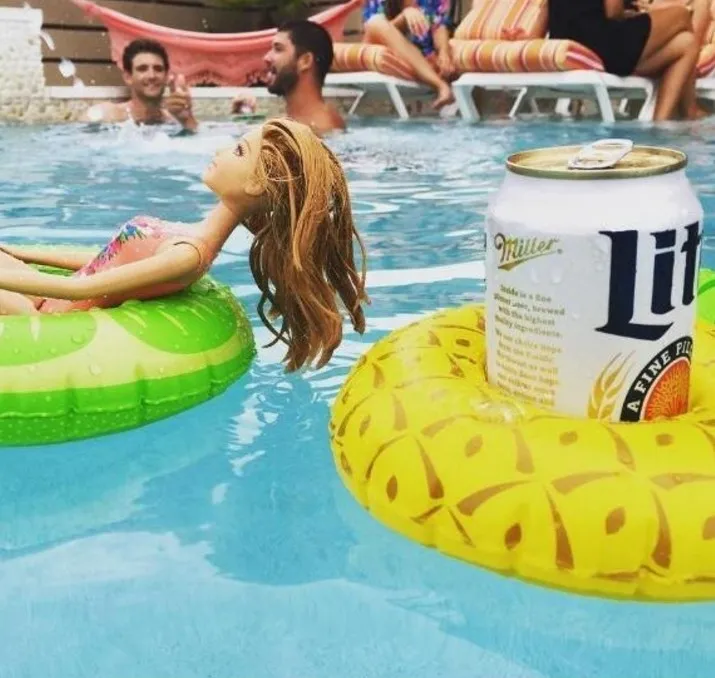 Мини надувные плоды ананаса держатель для напитков плавающий подстаканник