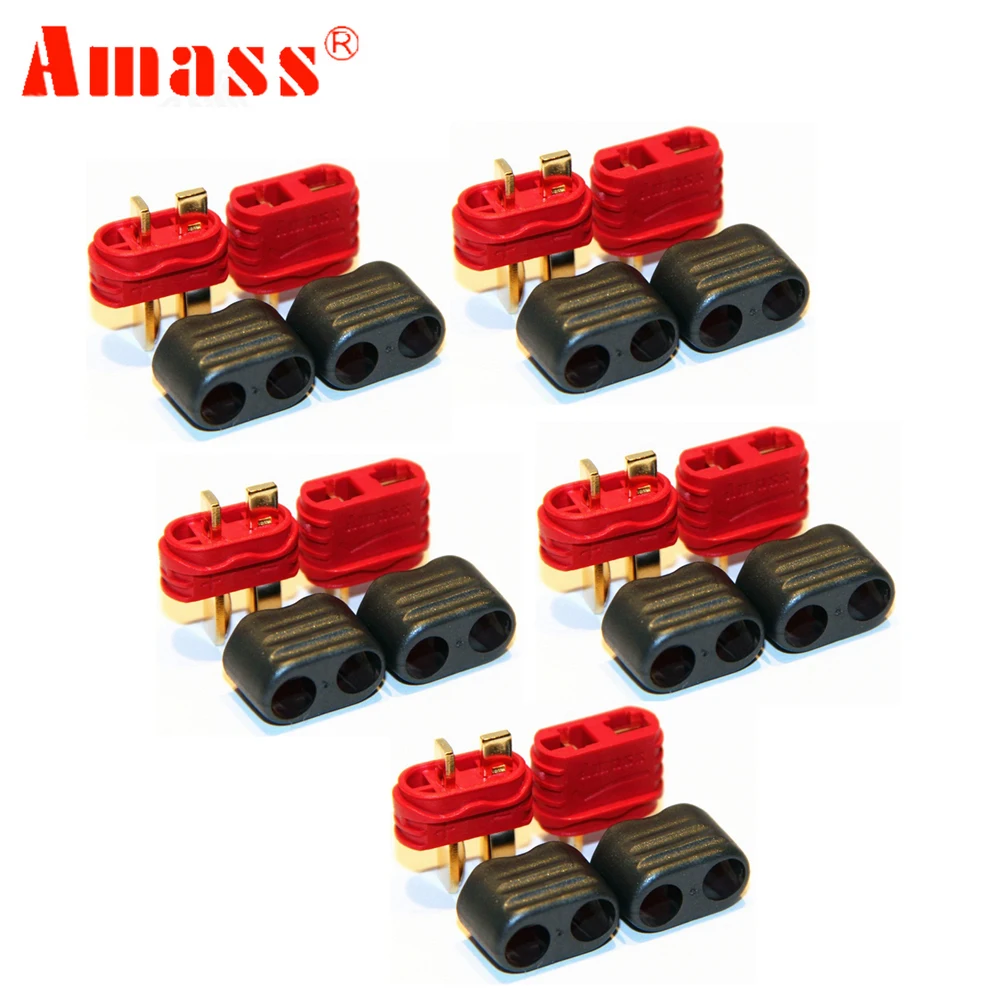 50 пара/лот Amass T разъем Deans с корпусом для аккумулятора RC Lipo|Детали и аксессуары| |