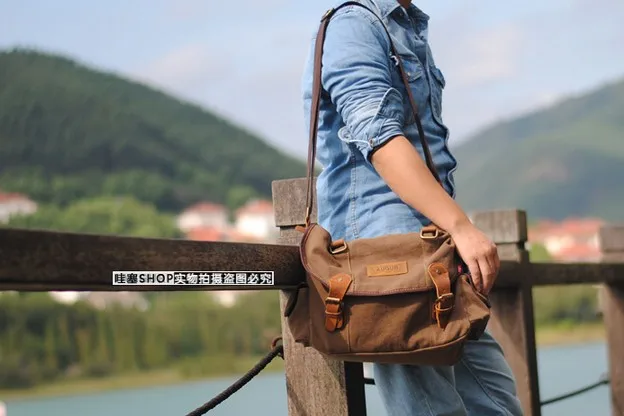 2014 New Men's Vintage Canvas Bag School Military Casual Messenger Black etc four colors|bag wristlet|bagbag personal |