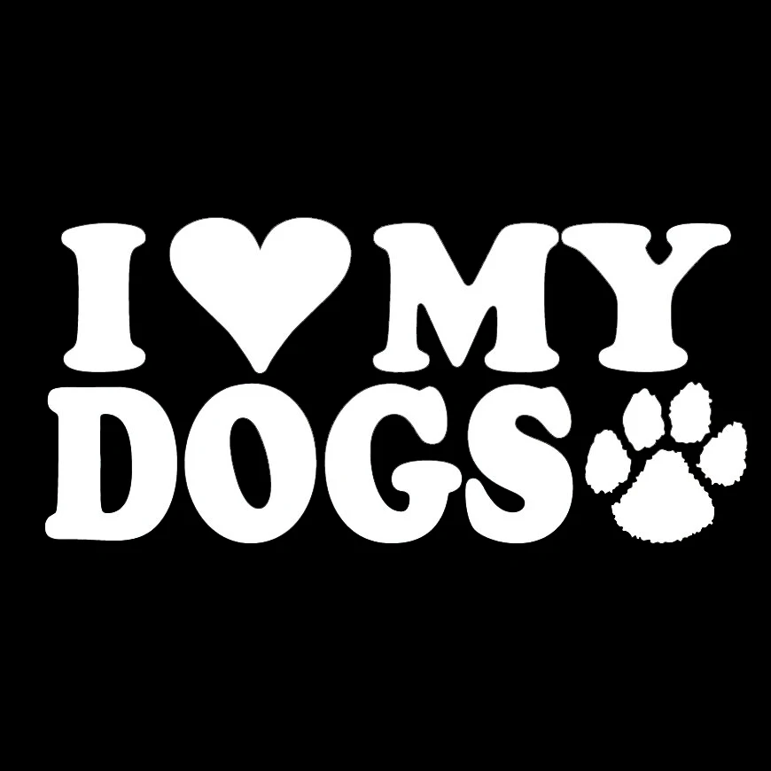 

I Heart My Dogs Love Paw Puppy Car Window Bumper Vinyl Decal Sticker Car Styling Car Sticker