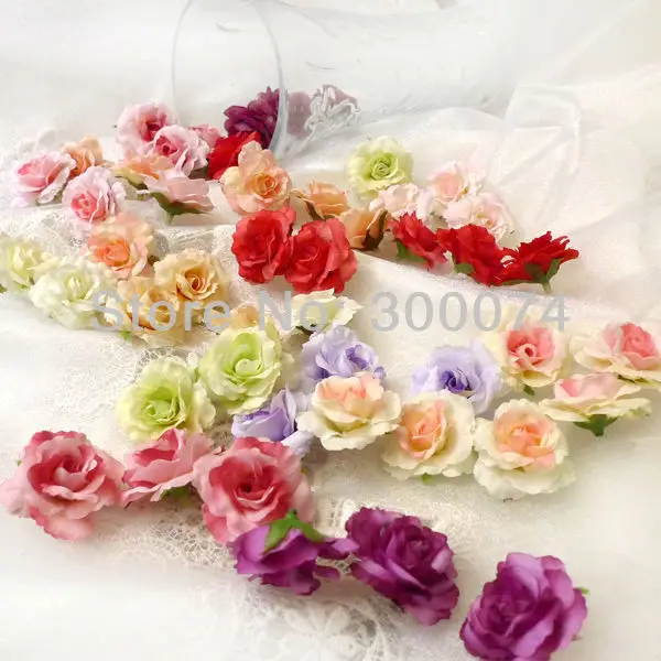 100 шт 4 5 см брендовые искусственные шелковые цветочные мини розы для свадебного