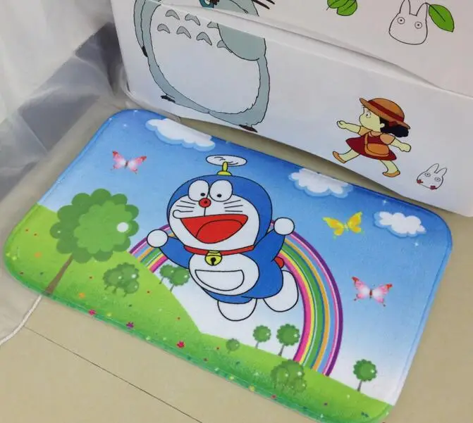 Бесплатная доставка маленький ковер Doraemon Мультяшные голубые коврики для спальни