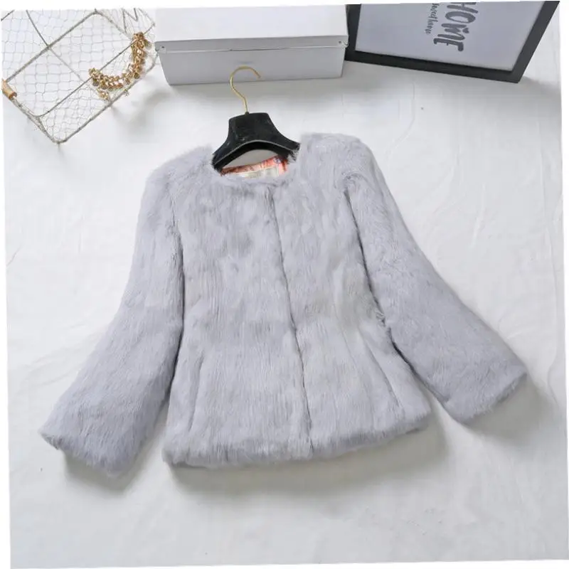 

Plus size S - 6XL real rabbit fur jackets women whole skin real fur coats genuine leather fur outerwear custom make size color