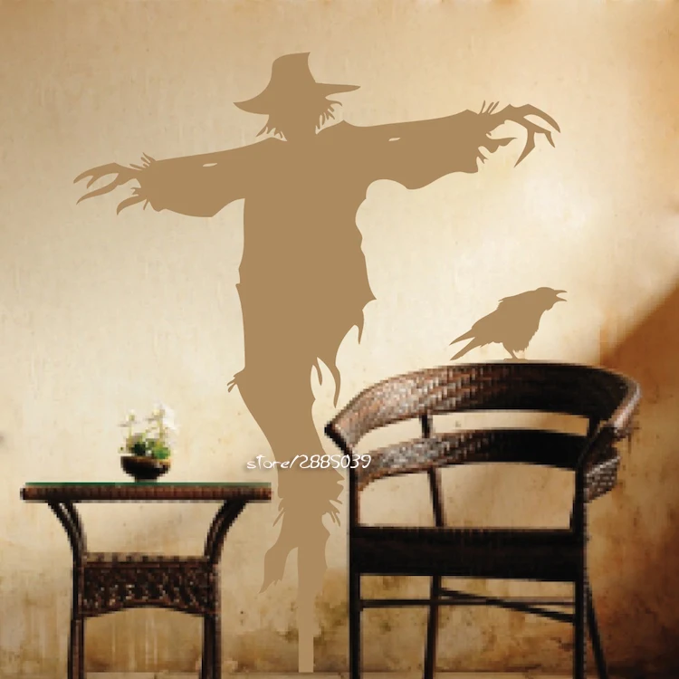 Виниловые настенные наклейки со страшками съемные водонепроницаемые декор для