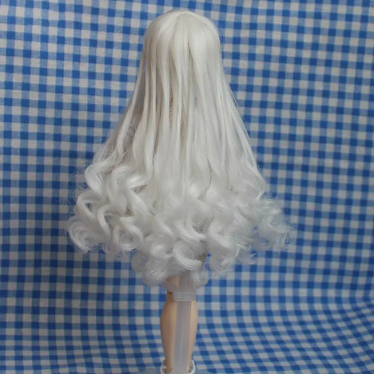 H Only hair 1/12 готовой головной убор волосы трессы для кукол кукла парик для шарнирной куклы кудри кукольный парик аксессуары - Цвет: H Only hair