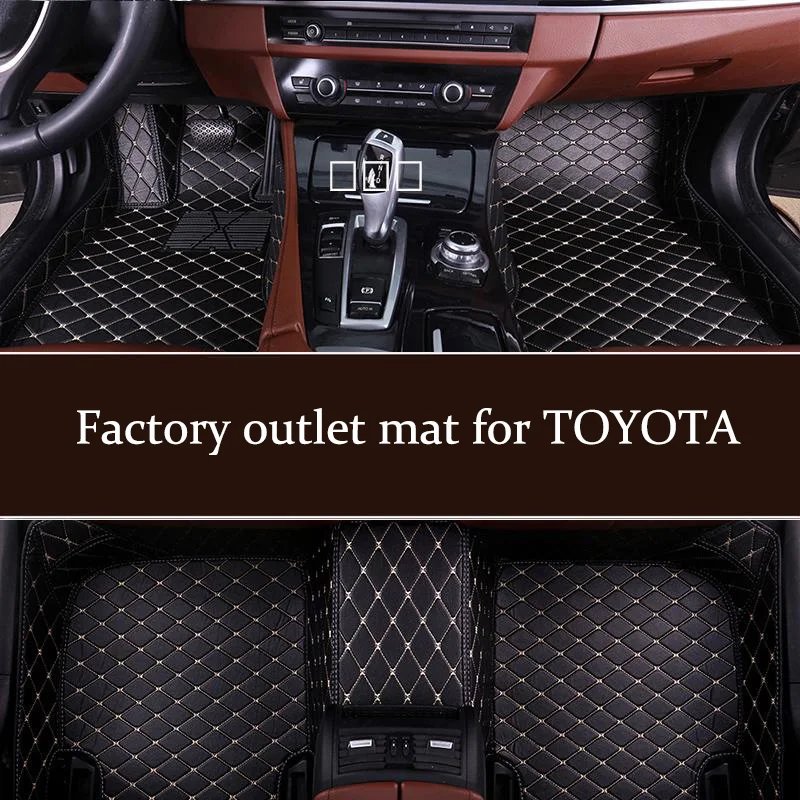 Кожаный автомобильный коврик на заказ для TOYOTA Harrier Sequoia Corolla E120/E130/E140/E150/E160 Camry XV30 XV40 XV50 Land Cruiser prado