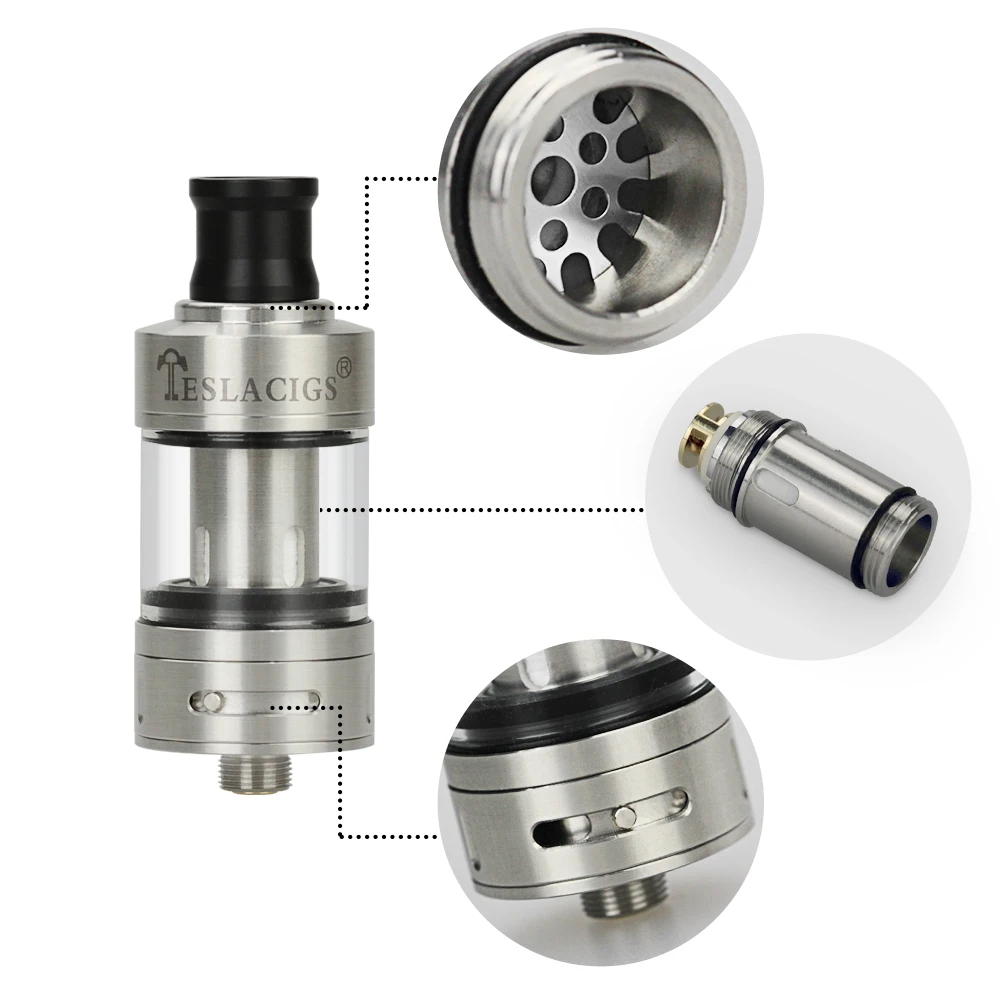 Teslacigs мини поле mod электронная сигарета испаритель VAPE комплект 40 Вт TC LED Экран 18650