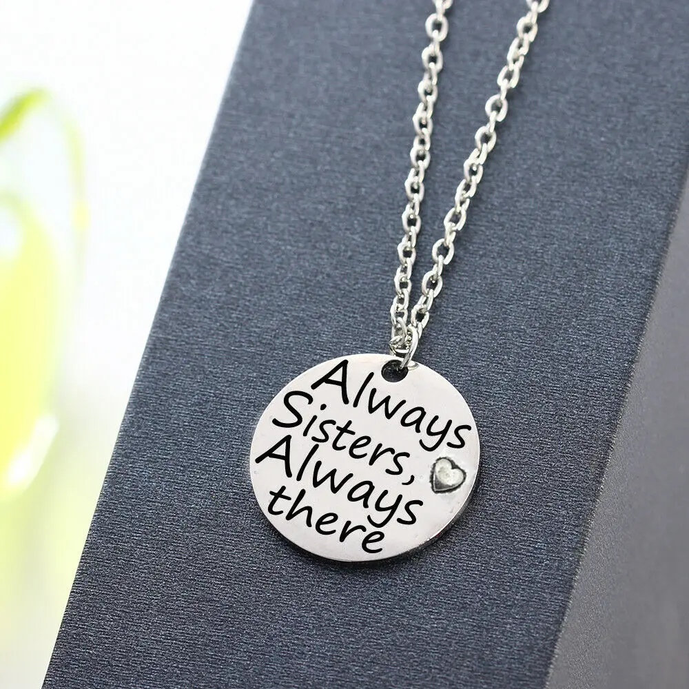 3 шт всегда сестер там кулон ожерелье Подарки Посеребренная цепочка для женщин