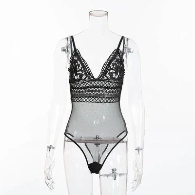 BKLD осеннее модное Кружевное боди на бретельках сексуальное Сетчатое женское