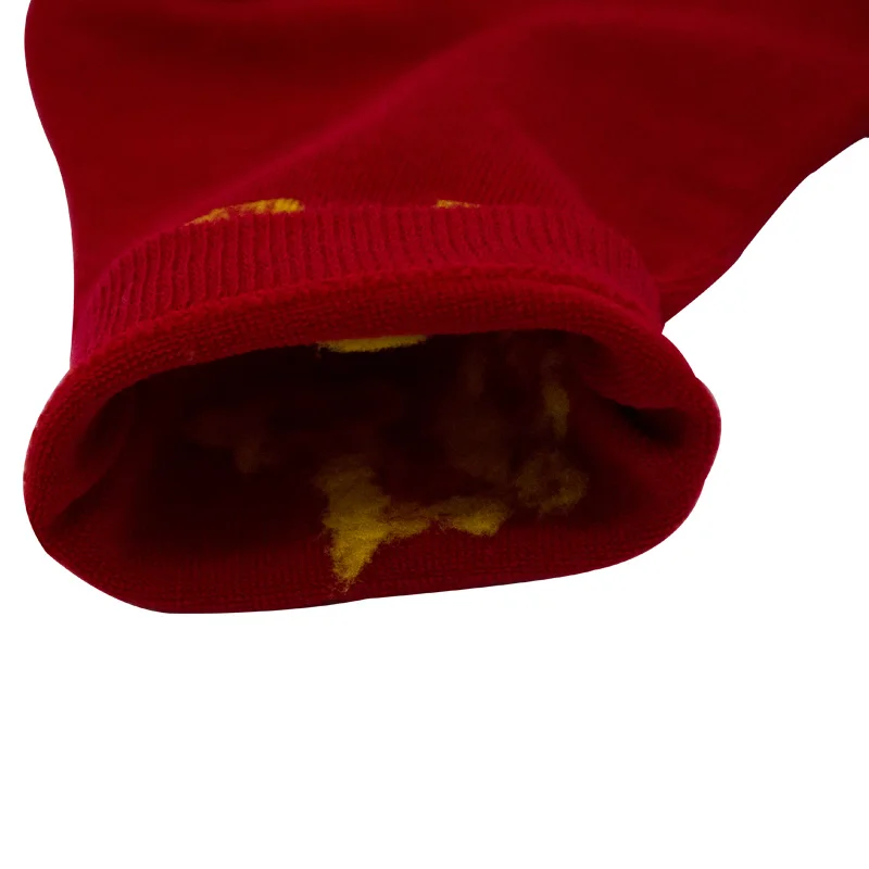 Детские носки на весну и осень красного цвета из 100% хлопка высокого качества для