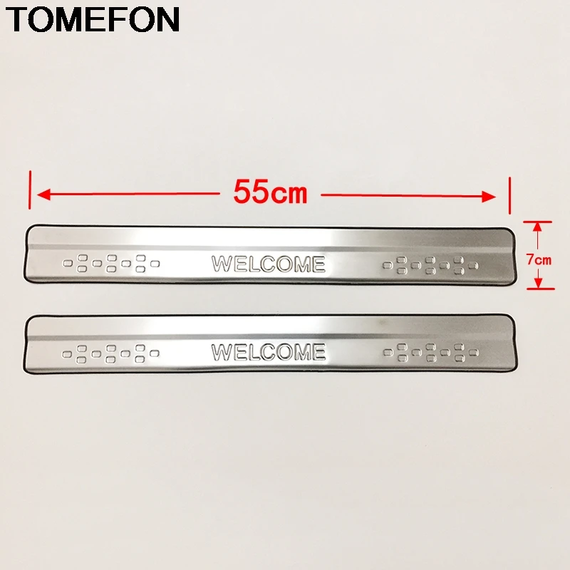 Резиновая накладка для порога двери TOMEFON из нержавеющей стали Toyota RAV4 RAV 4 2013 2014 2015