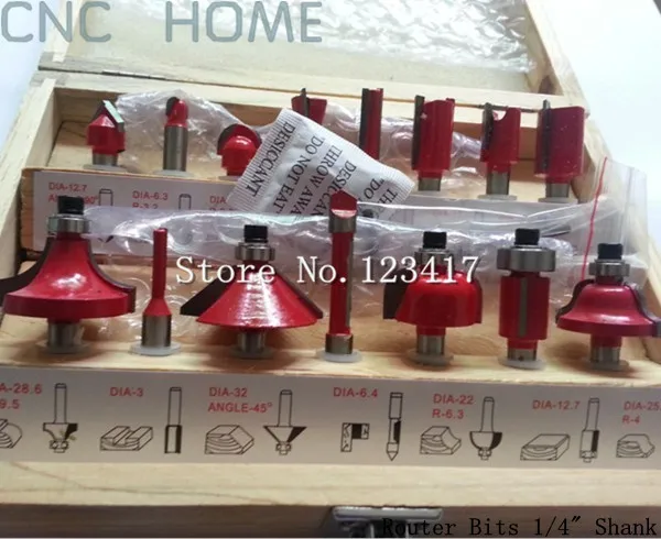 Набор круглых фрезерных фрез 15 шт./компл. деревянные фрезерные Фрезы с ЧПУ