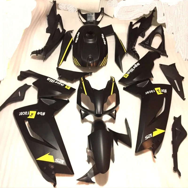 Боди для Aprilia RS 125 2006 2010 2011 ABS Матовый Черный RS125 06 07 08 09 10 11 обтекатель литьевое