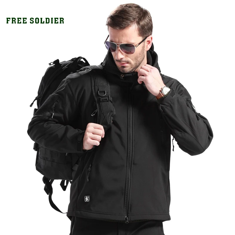 

FREE SOLDIER Outdoor Sport Tactical Military Jacket Men's Clothing For Camping Hiking Softshell Windproof Warm Coat Hunt Clothes