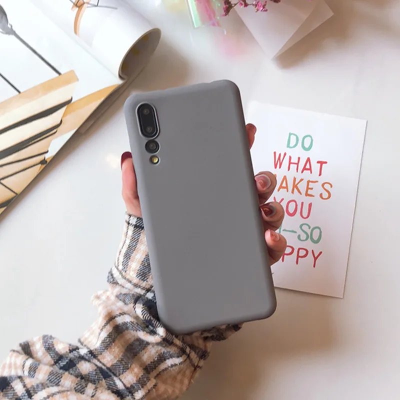 Матовый однотонный красный чехол для телефона Huawei Honor 8X MAX 8A 10 Lite P30 P20 P10 Mate 10 20 Pro Lite Мягкий ТПУ чехол