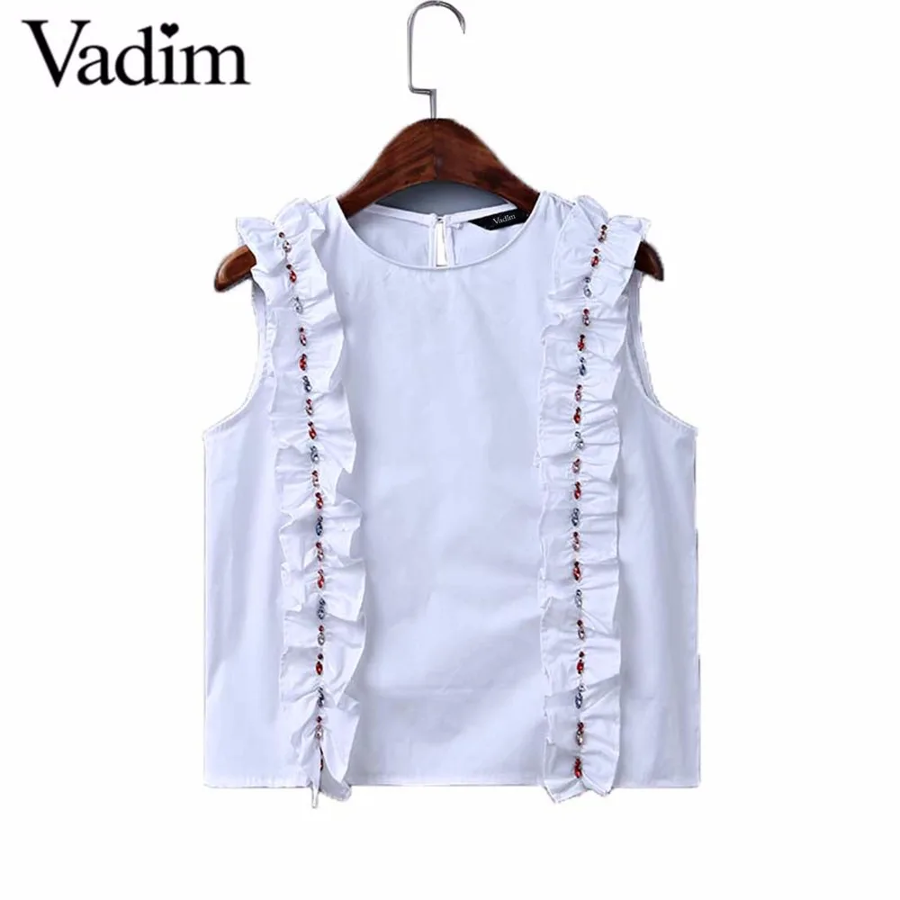 Женская блузка летняя белая без рукавов с круглым вырезом|white blouse|blouse brandbrand blouse |