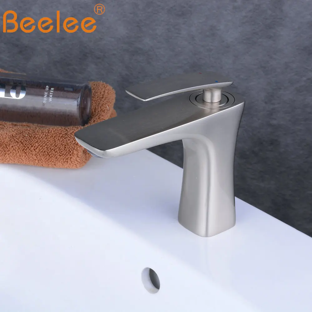 Beelee Смесители для ванной комнаты миксер никелевый кран раковина чаша