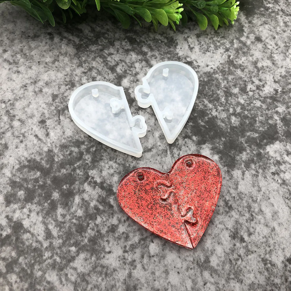 

1set Transparent UV Love Locks For Lovers Pendant Liquid Silicone Mold Resin Jewelry Mold For DIY Jewelry Accessories Making