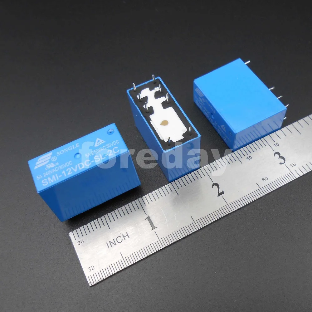 Купи Реле мощности SONGLE, SRS PCB 8 контактов 5A 5V 12V 24V SMI-05VDC-SL-2C SMI-12VDC-SL-2C 400 шт./лот * SMI-24VDC-SL-2C, 400 шт. за 21,599 рублей в магазине AliExpress