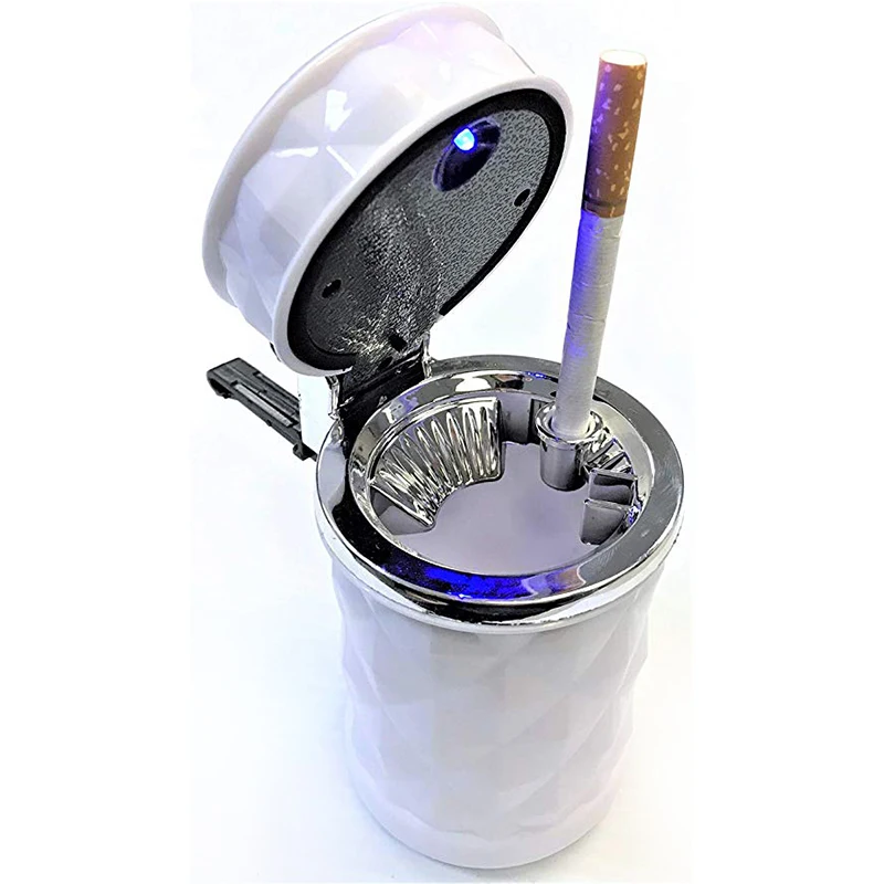 Автомобильная пепельница для сигарет с алмазной огранкой дизайн крышкой