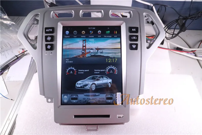 Большой экран Android Tesla стиль автомобильный dvd-плеер gps навигация для Ford Fusion Mondeo 2007 2008 2009 10 стерео головное устройство мультимедиа