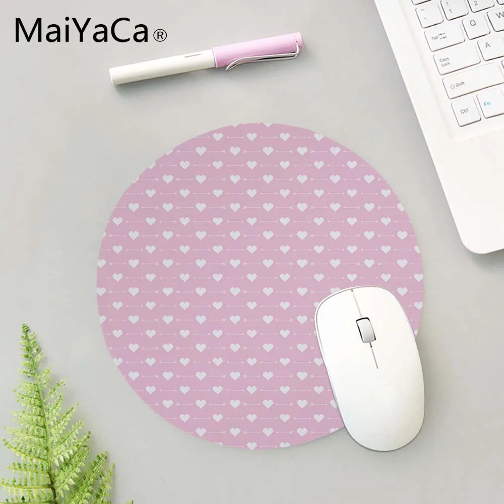 MaiYaCa круглый коврик для мыши низкая цена Хорошее качество модные элементы лучший выбор подарки для романтической Формы Розового сердца