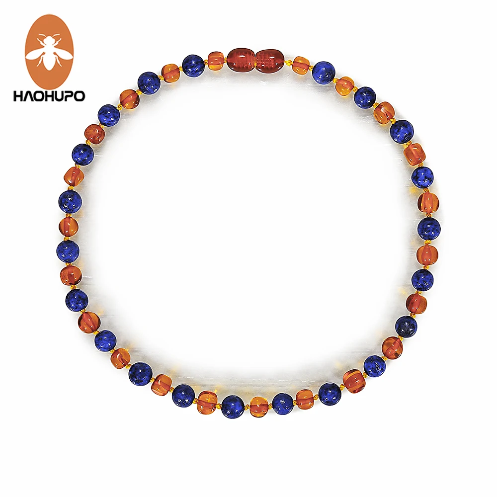 HAOHUPO янтарный браслет/ожерелье для ребенка с узелком из натуральных бусин