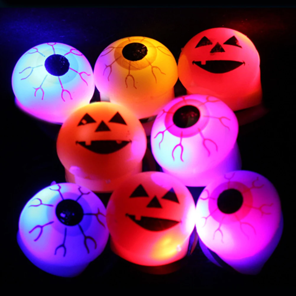 4 шт мигающий светодиодный кольцо с бугорками Хэллоуин вспышки света в виде