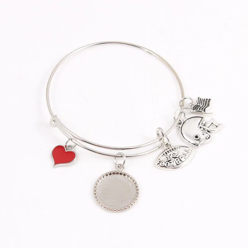 Я Люблю Спортивные Подвески Браслет на заказ футбольная команда логотипы