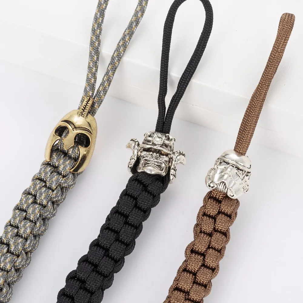 2 шт. Паракорды Бусины металла Талисманы череп для браслет Интимные аксессуары