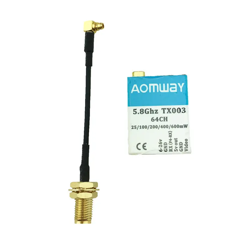 Aomway TX003 5 8G 64CH 0 mw/25 mw/100 mw/200 mw/400/600 mw Smart Audio Pitmode FPV передатчик VTX для радиоуправляемых