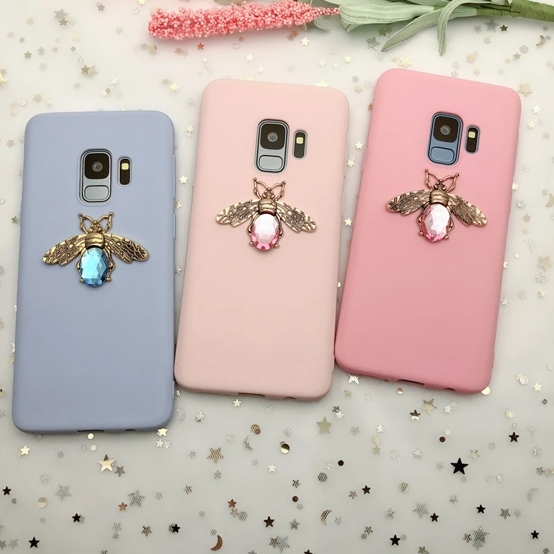 Candy Bee Мягкий матовый ТПУ чехол для samsung Galaxy S10 lite S9 S8 A7 A10 A20 A30 A40 A50 A60 A70 J4 J6 A6 A8 плюс M10 M20 M30