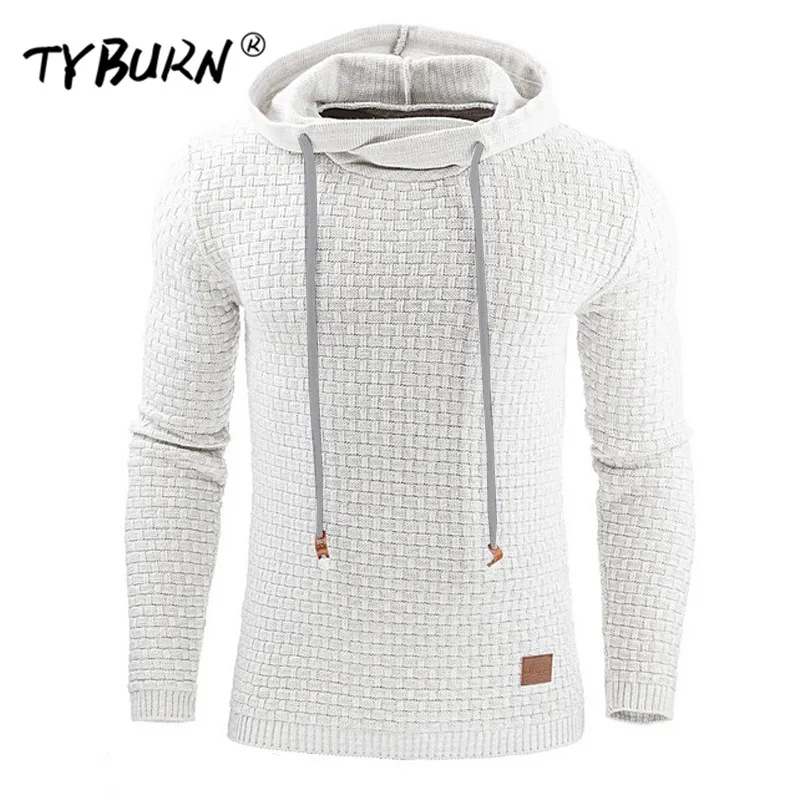 TYBURN 2019 Осень Новая мода мужские s толстовки Брендовые однотонные с капюшоном