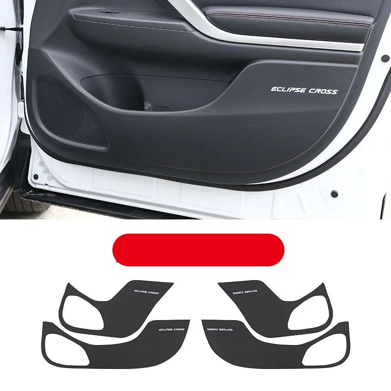 black 4pcs Защита для автомобиля с боковым краем, защита от ударов, накладки на дверь, автомобильные аксессуары для Mitsubishi ECLIPSE CROSS - Цвет: black 4pcs
