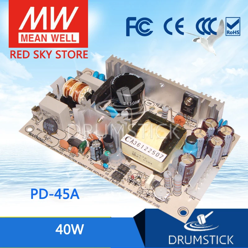 

Steady MEAN WELL PD-45A meanwell PD-45 40W Dual Output Switching Power Supply