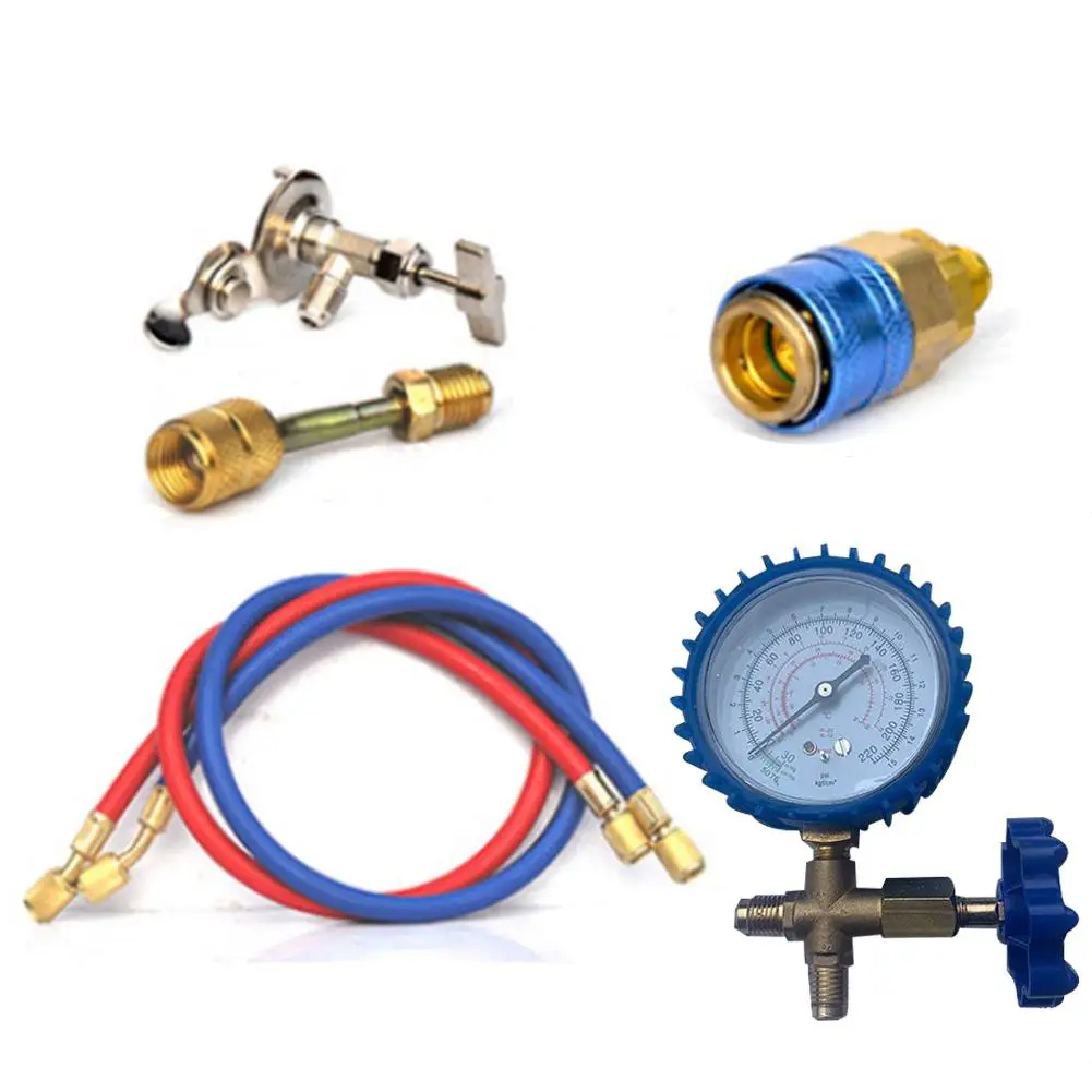 R22 R134A R410 R600 хладагент бытовой кондиционер фторид добавляющий набор инструментов