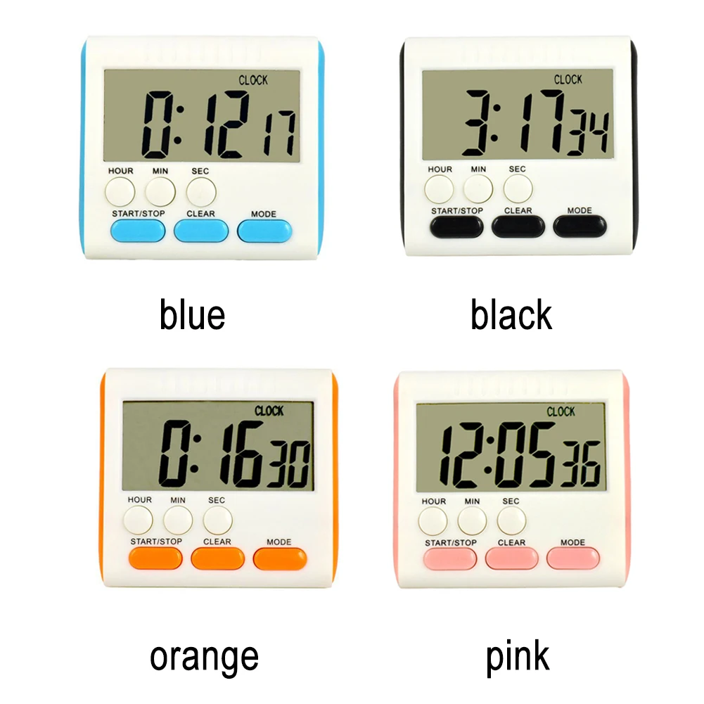 new Kitchen Cooking Time Counter Magnetic LCD Digital Alarm Clocks Large Timer Loud Count-Down Up Clock |